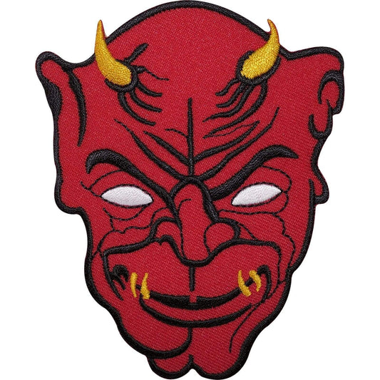 Devil Embroidered Iron / Sew On Patch Motorbike Jacket Embroidery Applique Badge