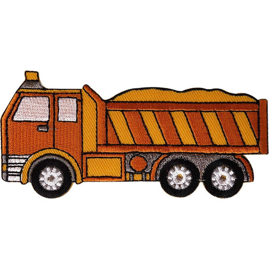 Dump Truck Patch Embroidered Badge Iron Sew On Tipper Lorry Embroidery Applique