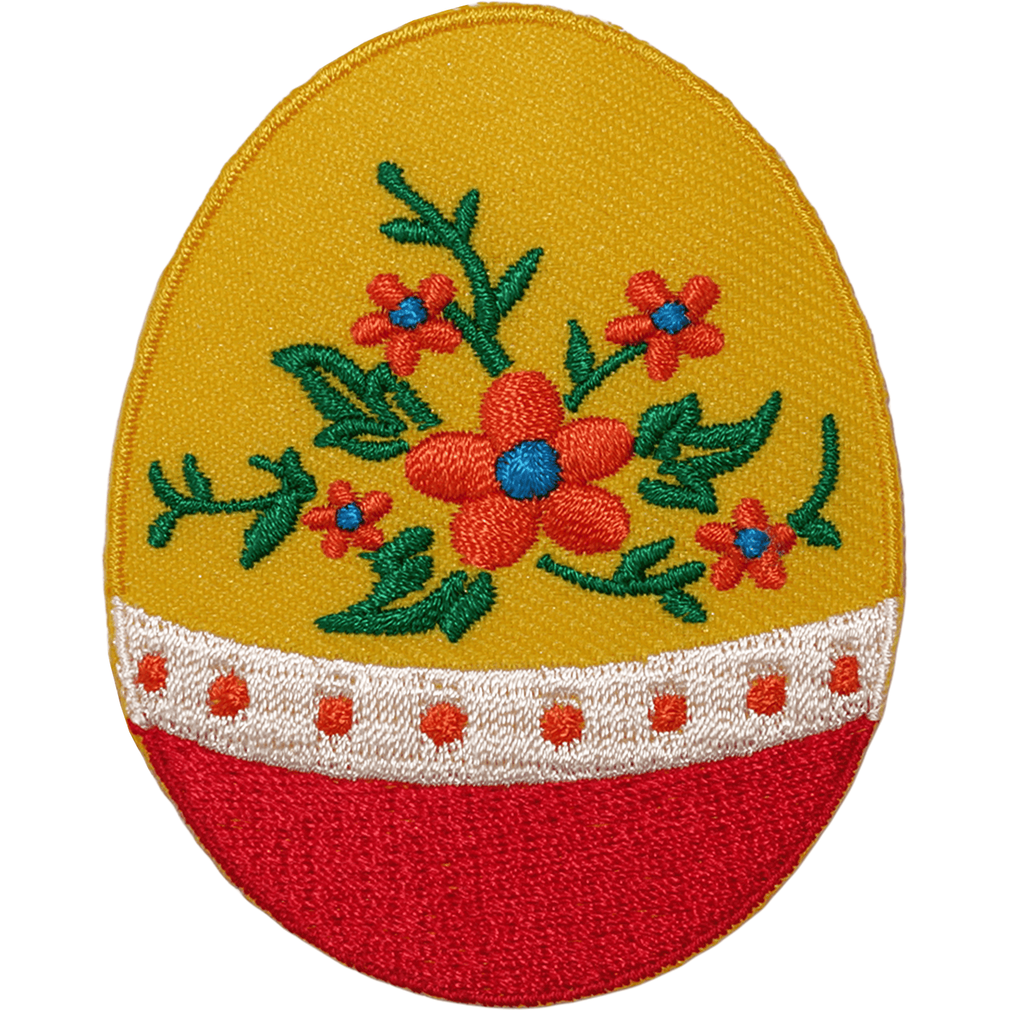 Easter Egg Iron On Patch Embroidered Badge Faberge Flower Sew Crafts Embroidery