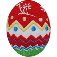 Easter Egg Iron On Patch Sew On Embroidered Badge Faberge Flower Crafts Applique