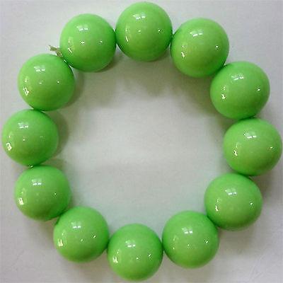 Elasticated Green Beads Bracelet Wristband Bangle Womens Ladies Girls Jewellery