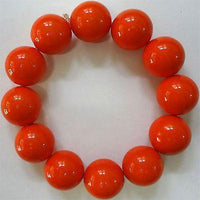 Elasticated Orange Beads Bracelet Wristband Bangle Womens Ladies Girls Jewellery