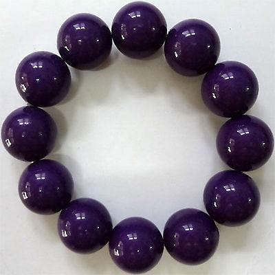 Elasticated Purple Bead Bracelet Wristband Bangle Womens Ladies Girls Jewellery