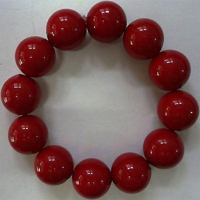 Elasticated Red Beaded Bracelet Wristband Bangle Womens Ladies Girls Jewellery