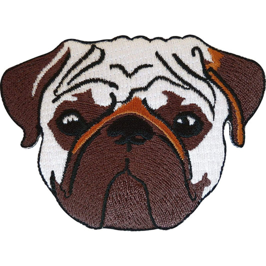 Embroidered Boxer Pup Bulldog Pug Iron On Badge Sew On Patch Embroidery Applique