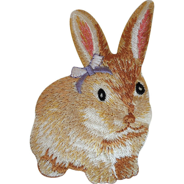 Embroidered Bunny Rabbit Iron On Badge Sew On Patch Clothes Embroidery Applique