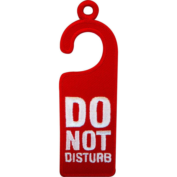Embroidered Do Not Disturb Iron On Patch Sew On Badge Sign Embroidery Applique