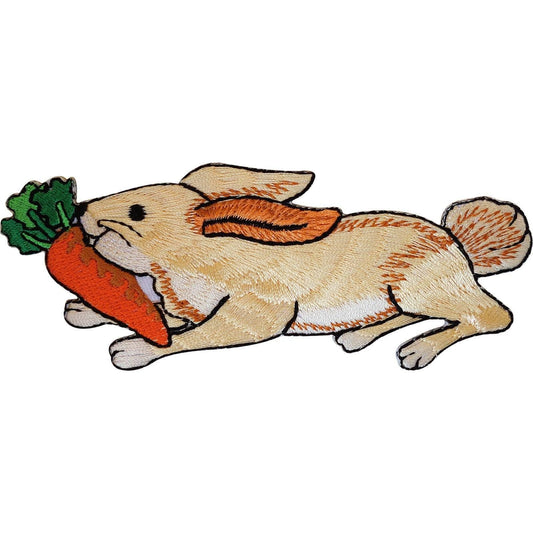 Embroidered Hare Rabbit Iron On Badge Sew On Patch Clothes Embroidery Applique