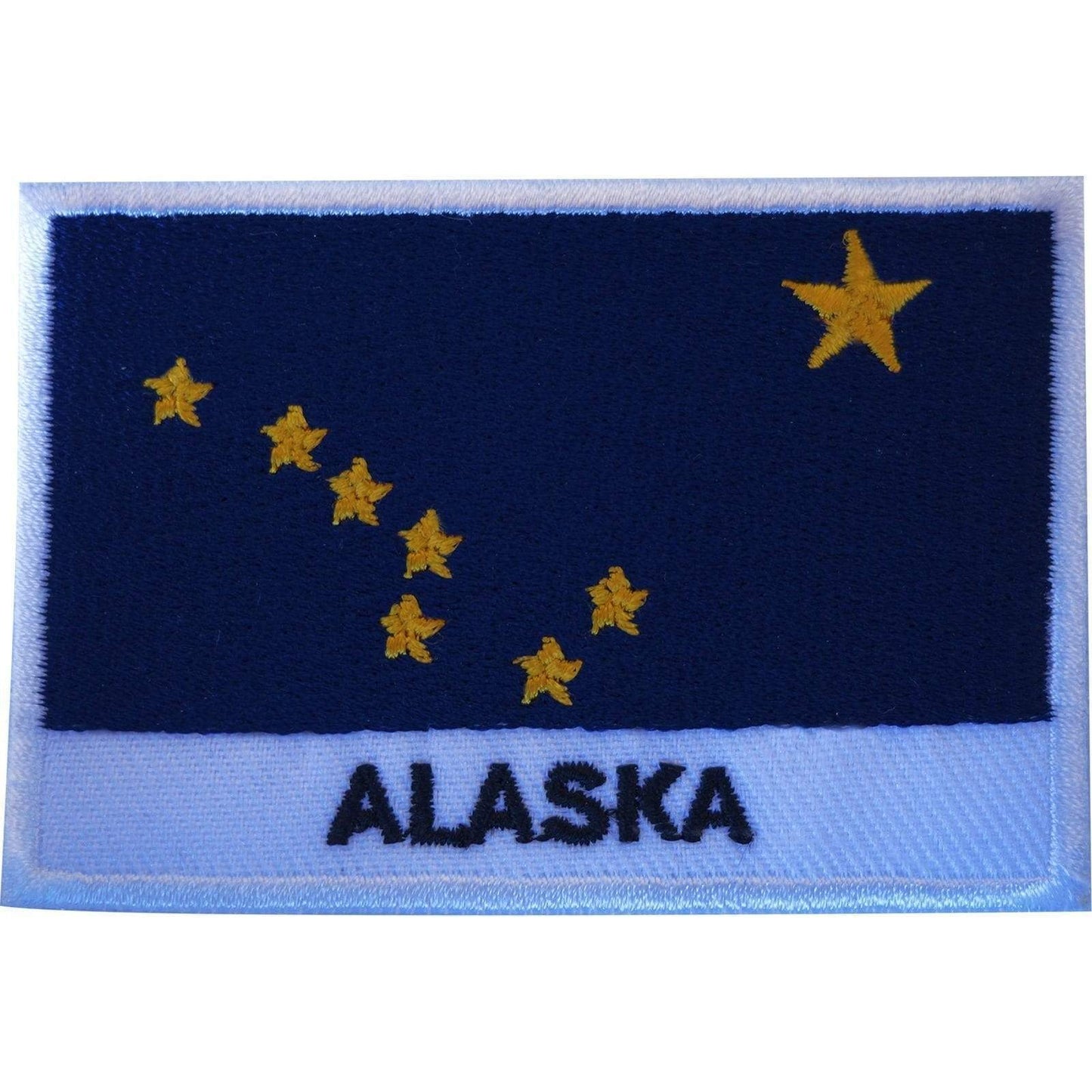 Embroidered Iron On Alaska Flag Patch Sew On Cloth Badge North America Canada US