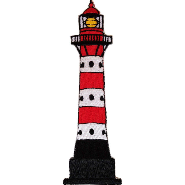 Embroidered Iron On Lighthouse Patch Sew On Badge Clothes Embroidery Applique