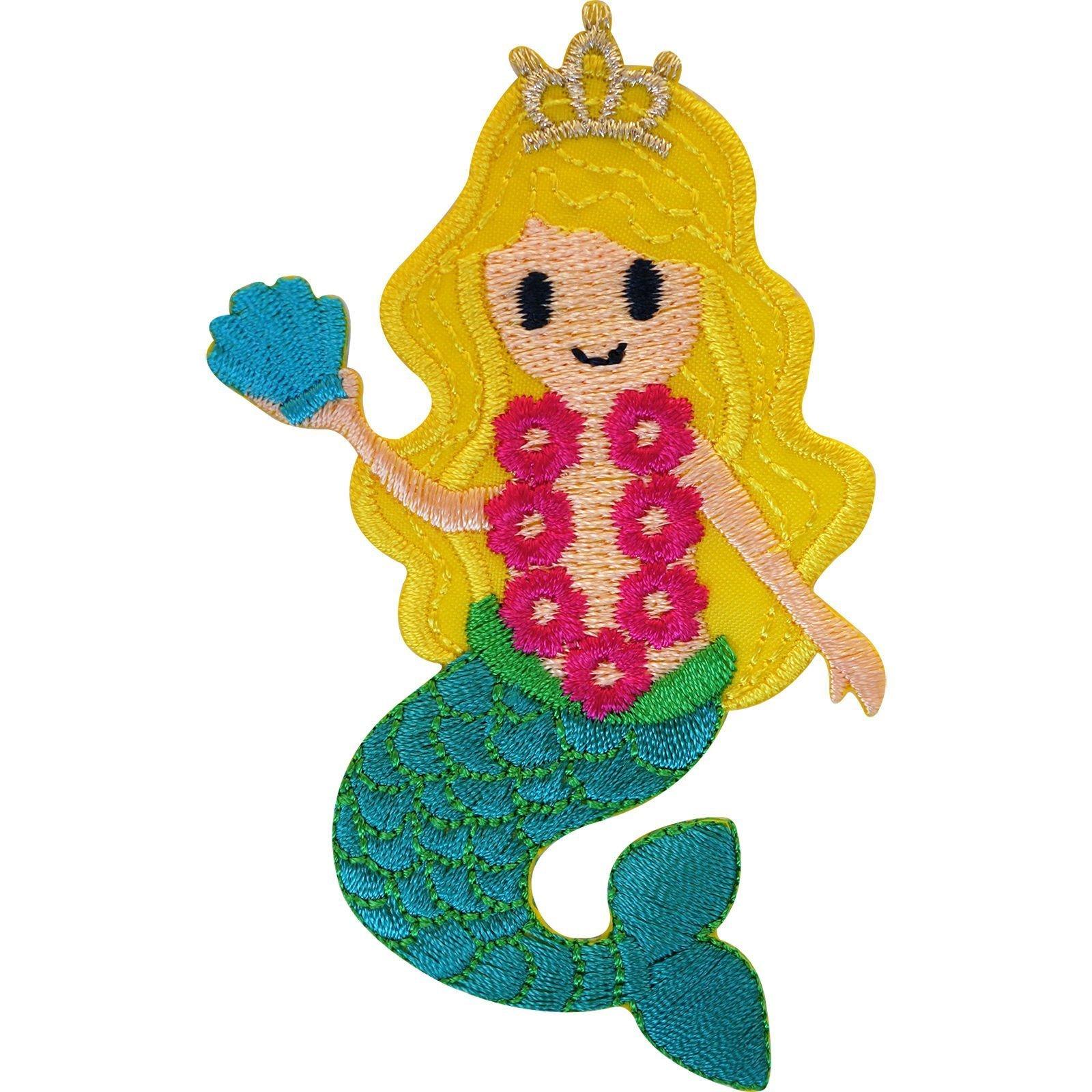 Embroidered Iron On Mermaid Patch Sew On Badge Girls Clothes Embroidery Applique
