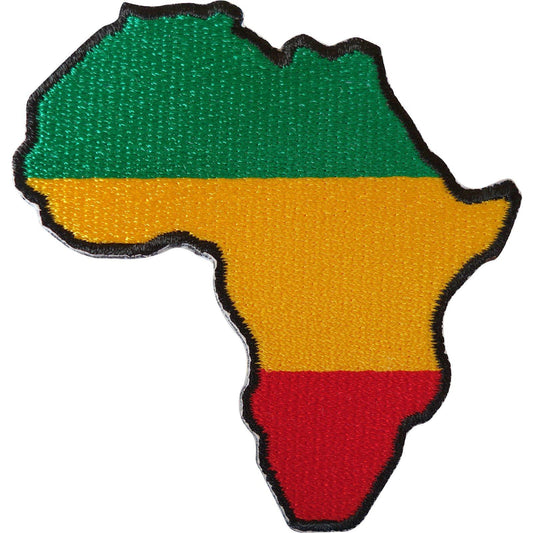 Embroidered Iron On Patch Sew On Badge for Clothes Bags Rasta Reggae Flag Africa