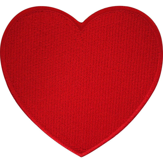 Embroidered Iron On Red Love Heart Patch Sew On Badge Romantic Gift Card Present