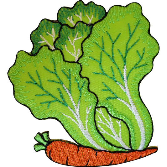 Embroidered Iron On Vegetable Patch Carrot Lettuce Sew On Badge Cloth Embroidery
