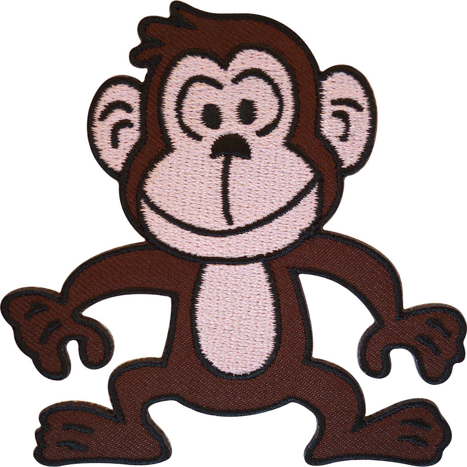 Embroidered Monkey Iron On Badge Sew On Patch Chimp Ape Jeans Shirt Bag Applique