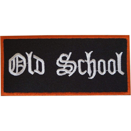 Embroidered Old School Patch Badge Iron / Sew On T Shirt Jeans Bag Clothes Retro