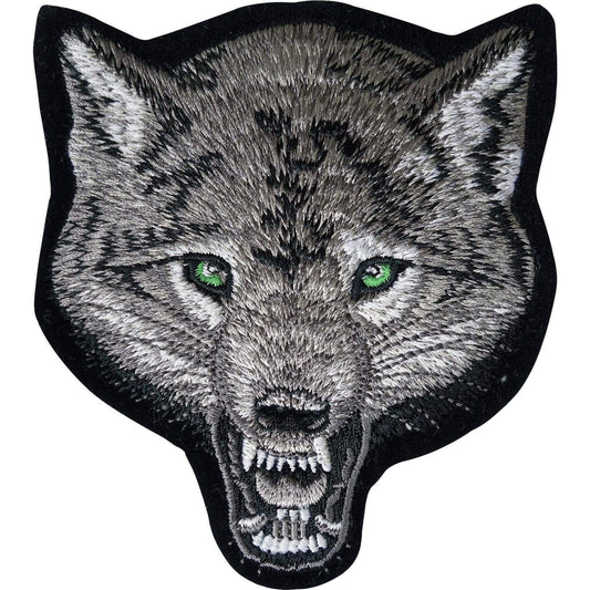 Embroidered Wolf Head Iron On Patch Sew On Embroidery Badge Werewolf Applique