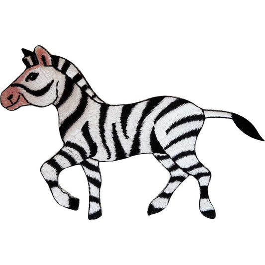 Embroidered Zebra Iron On Badge Sew On Patch Animal Clothes Embroidery Applique
