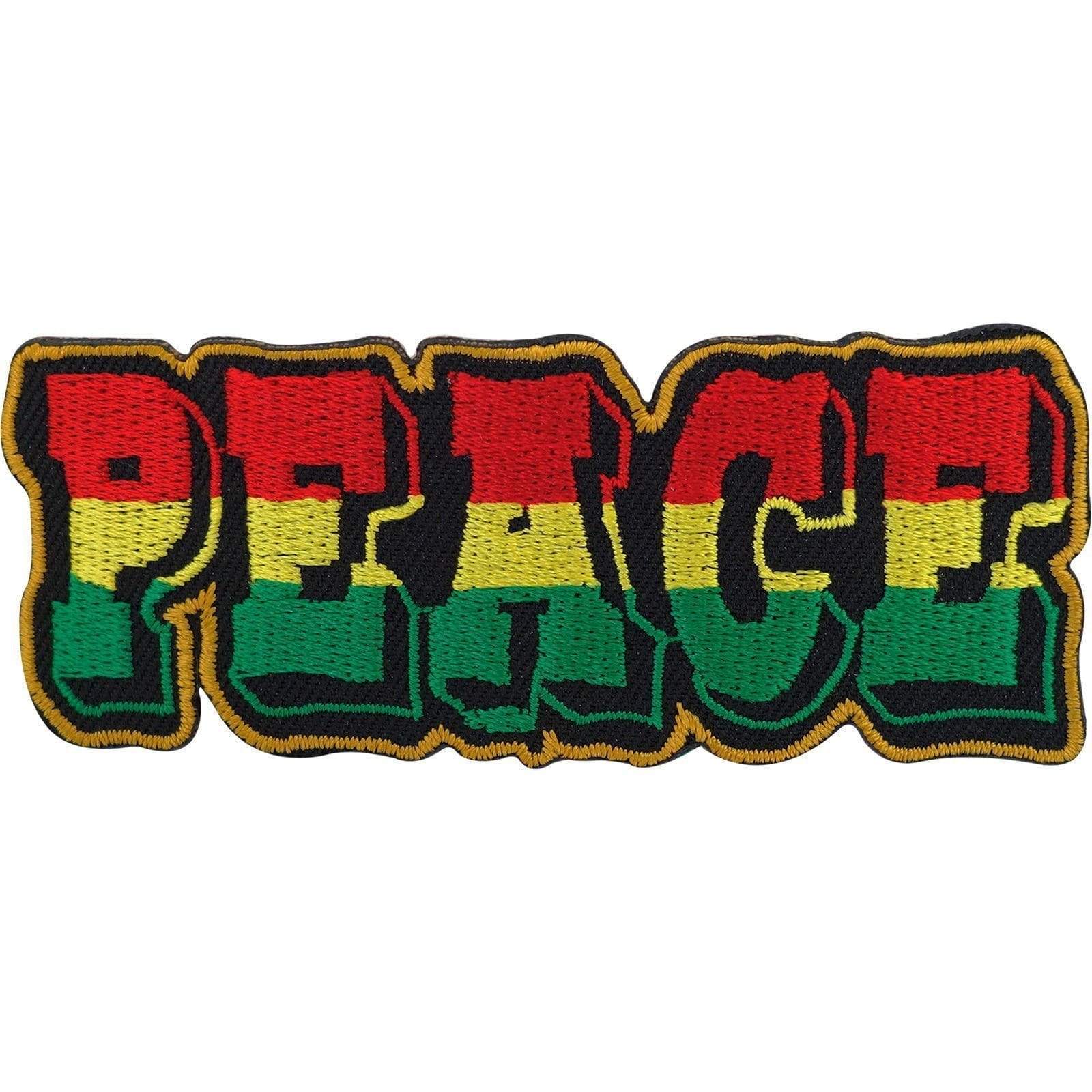Embroidery Patch Rasta Peace Reggae Embroidered Badge Iron On / Sew On T Shirt