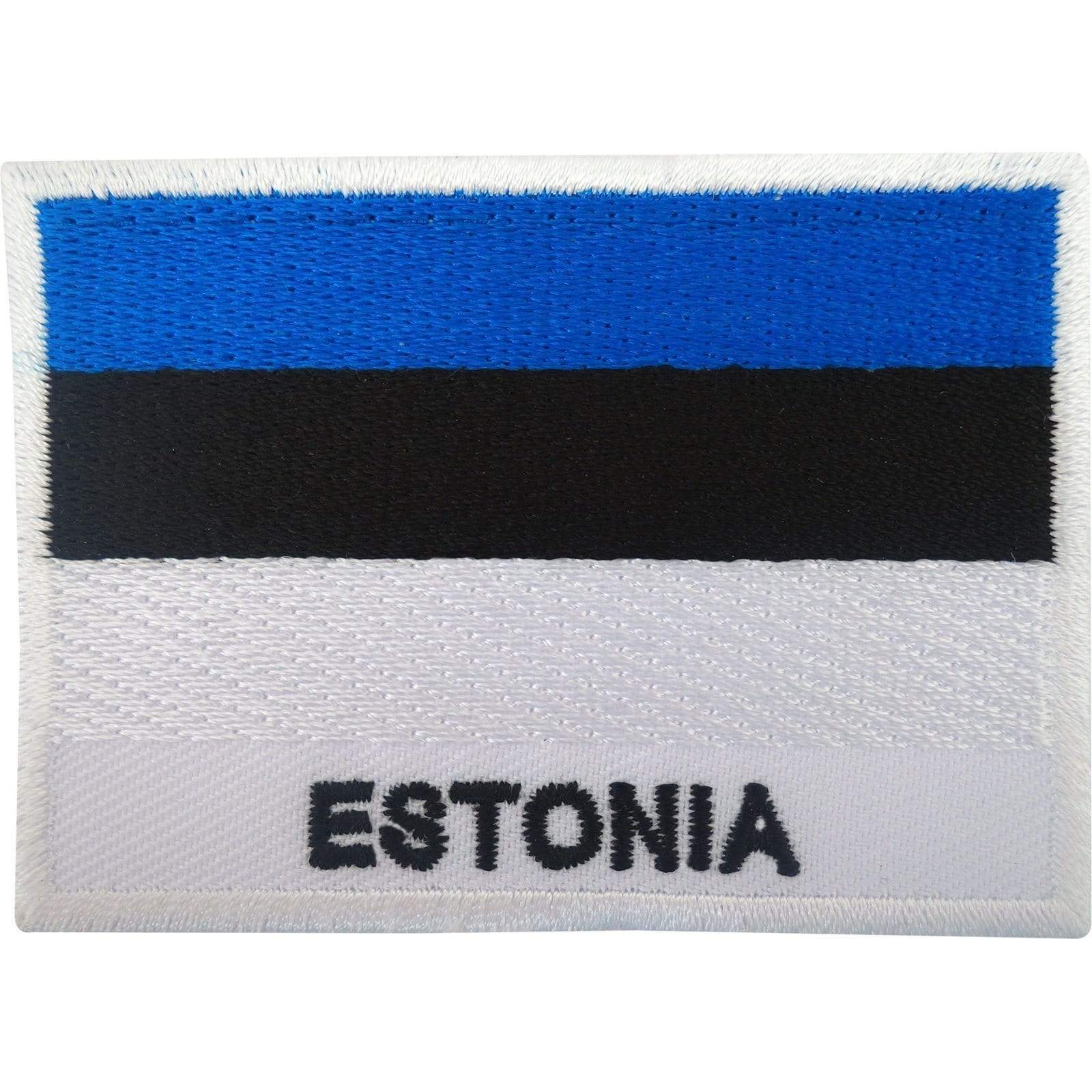 Estonia Flag Patch Iron On / Sew On Badge Embroidered Estonian Embroidery Motif