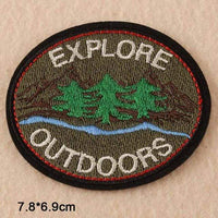Explore Outdoors Patch Iron On Sew On Embroidered Badge Embroidery Applique Hiking