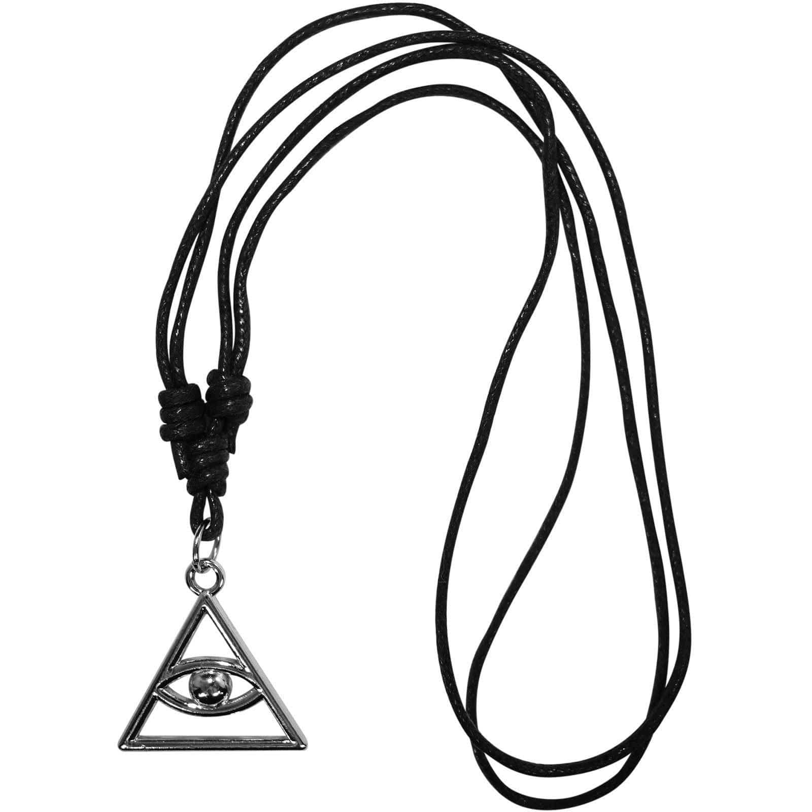 Eye of Providence Pendant Cord Chain The All Seeing Eye Triangle Shiva Necklace