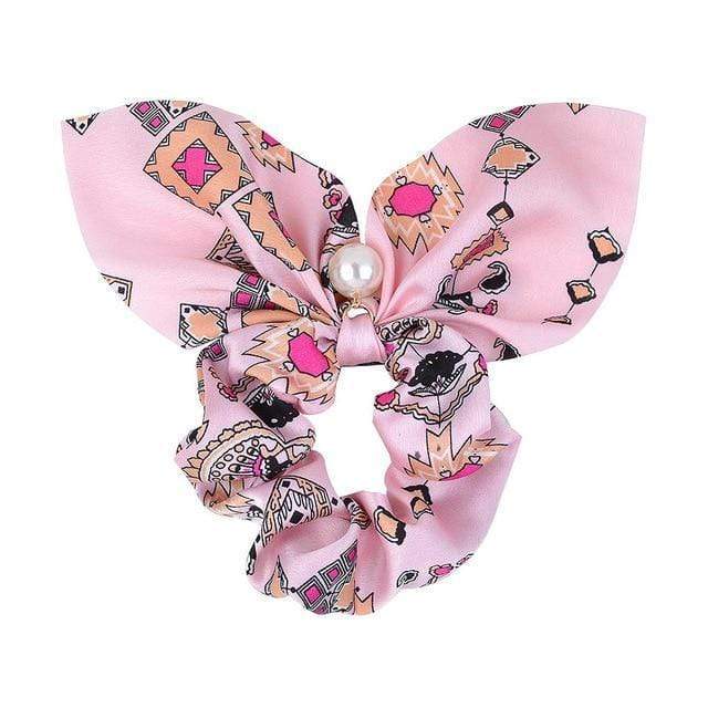 19 Fabric Bow Knot Elastic Hair Bands Scrunchies Bobbles
