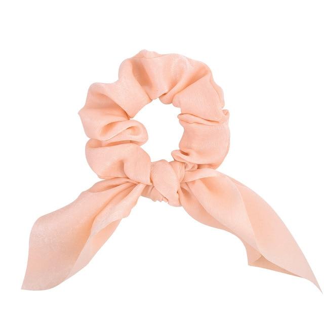 8 Fabric Bow Knot Elastic Hair Bands Scrunchies Bobbles