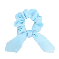 Light Blue Fabric Bow Knot Elastic Hair Bands Scrunchies Bobbles