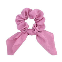 Pink Fabric Bow Knot Elastic Hair Bands Scrunchies Bobbles