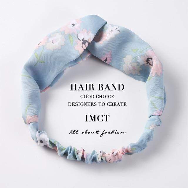 TSZ44-10 Fabric Elastic Headbands Knotted Hair Bands