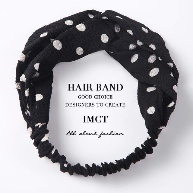 TSZ44-15 Fabric Elastic Headbands Knotted Hair Bands