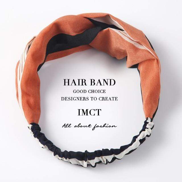 TSZ44-23 Fabric Elastic Headbands Knotted Hair Bands