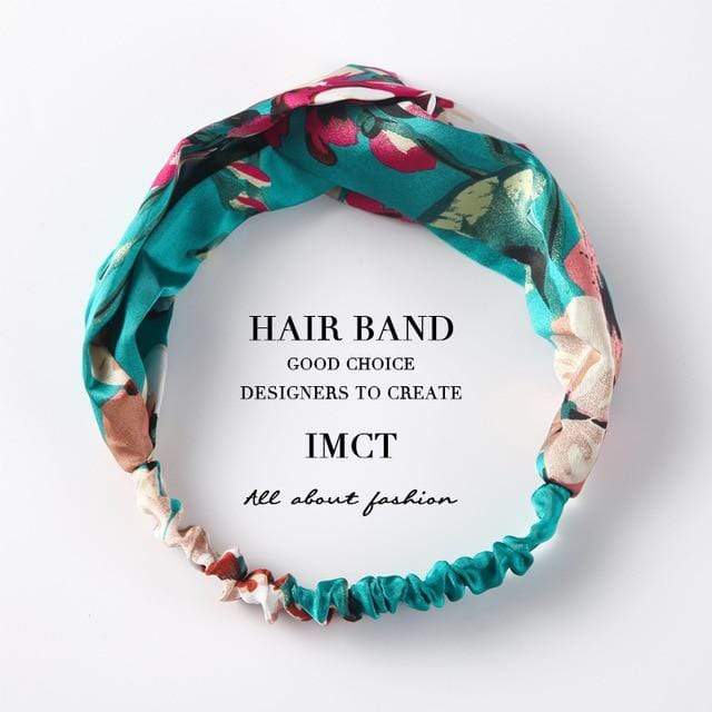 TSZ44-11 Fabric Elastic Headbands Knotted Hair Bands