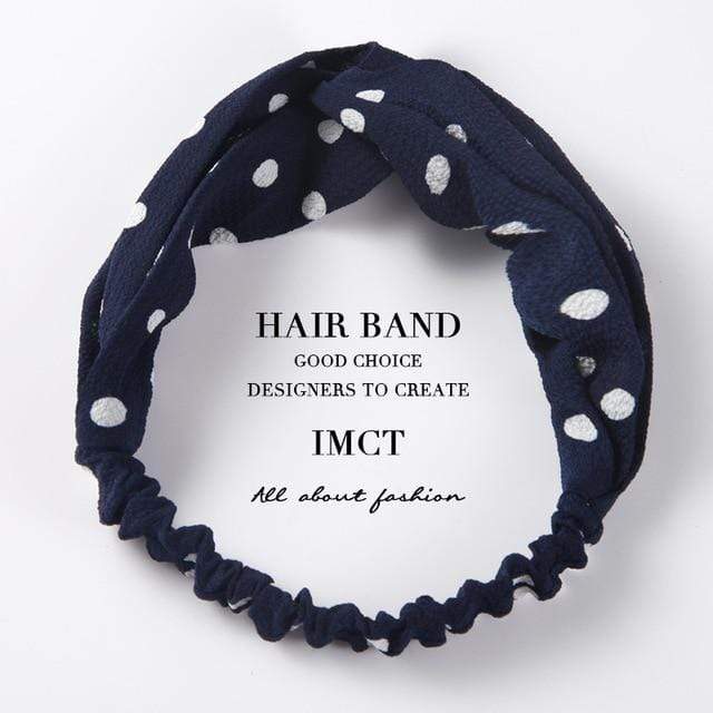 TSZ44-8 Fabric Elastic Headbands Knotted Hair Bands