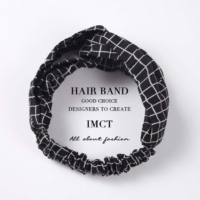 TSZ44-1 Fabric Elastic Headbands Knotted Hair Bands