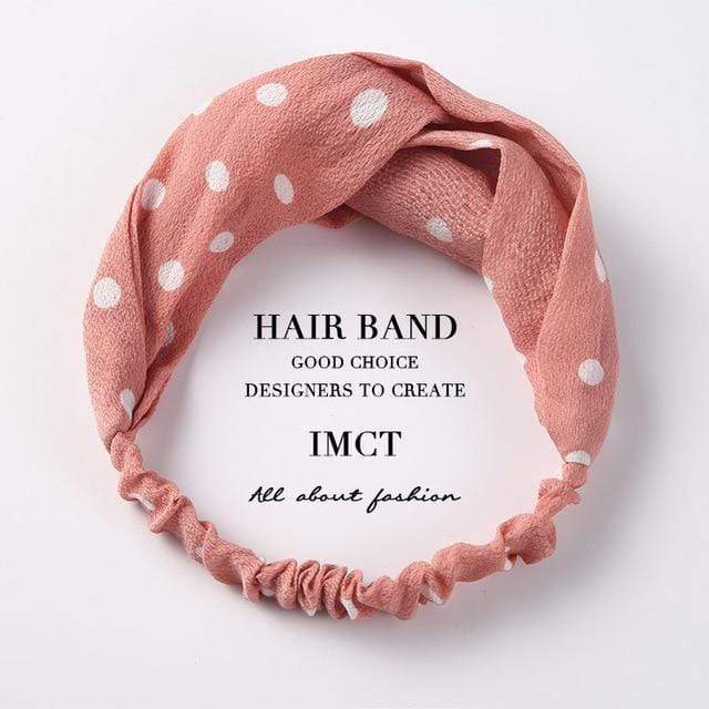 TSZ44-2 Fabric Elastic Headbands Knotted Hair Bands