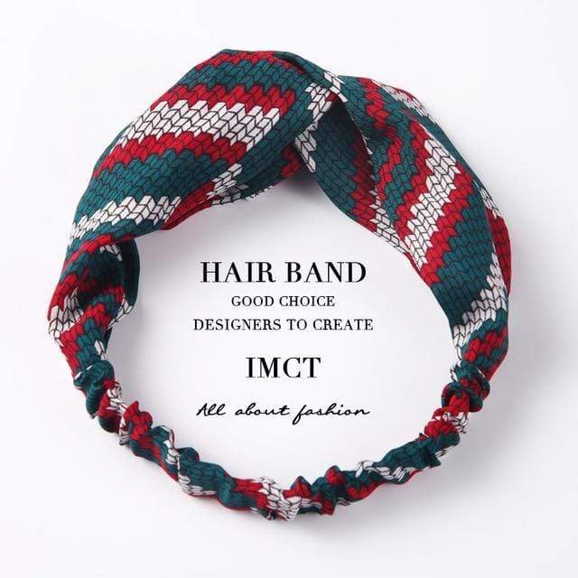 TSZ44-7 Fabric Elastic Headbands Knotted Hair Bands