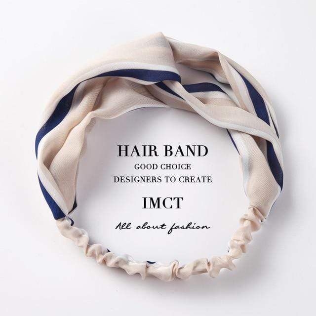 TSZ44-3 Fabric Elastic Headbands Knotted Hair Bands