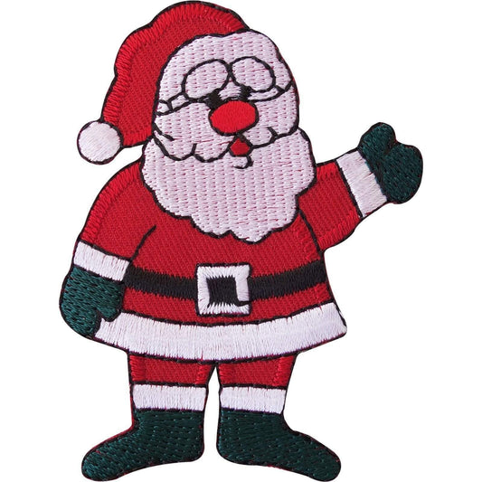 Father Christmas Embroidered Iron / Sew On Patch XMAS Decoration Crafts Badge