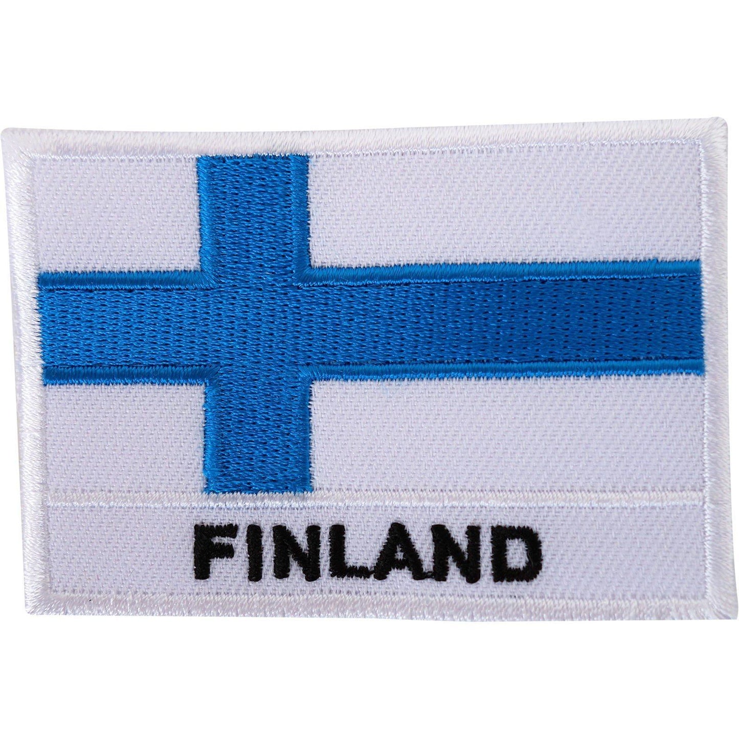 Finland Flag Embroidered Iron Sew On Patch Finnish Shirt Jacket Embroidery Badge