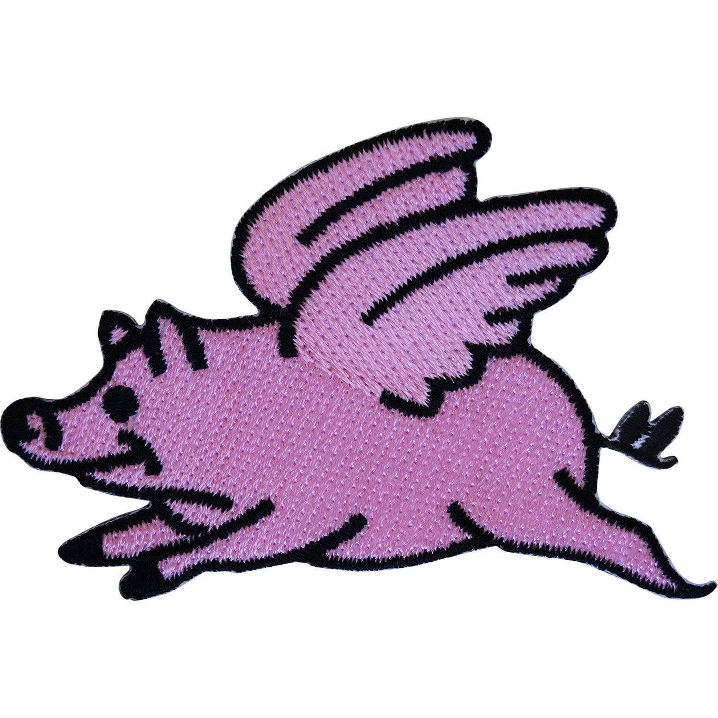 Flying Pig Patch Iron Sew On Clothes Farm Yard Animal Embroidered Badge Applique