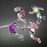 Footballer Iron On Patch Sew On Patch Football Player Embroidered Badge Football Embroidery Applique Motif