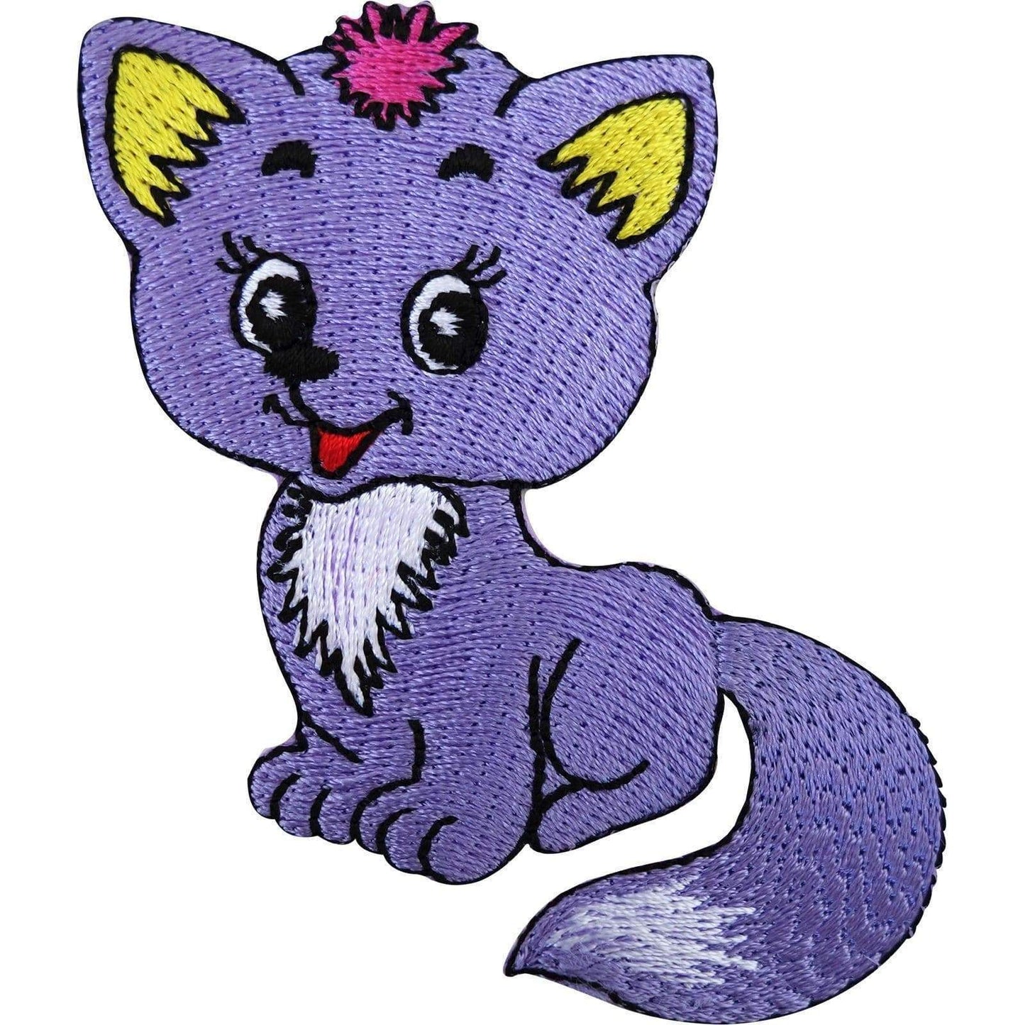 Fox Patch Iron On Badge / Sew On Cat Embroidered Animal Applique for Clothes Hat