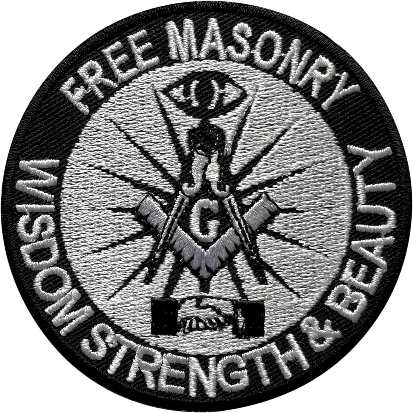 Freemasonry Patch Iron Sew On Masonic Free Mason Symbol Sign Embroidered Badge
