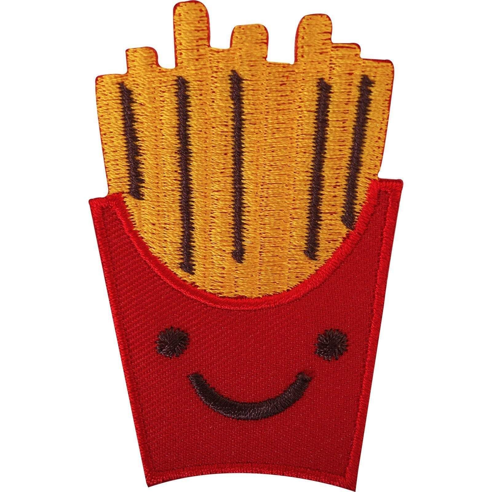 French Fries Chips Fast Food Embroidered Iron / Sew On Patch Embroidery Badge