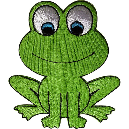 Frog Patch Embroidered Iron Sew On Clothes Bag Badge Animal Embroidery Applique