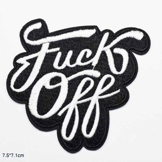 Fuck Off Iron On Patch Sew On Patch Embroidered Badge Embroidery Applique Motif