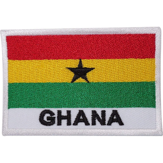 Ghana Flag Embroidered Sew On Patch Africa Rasta Reggae T Shirt Embroidery Badge