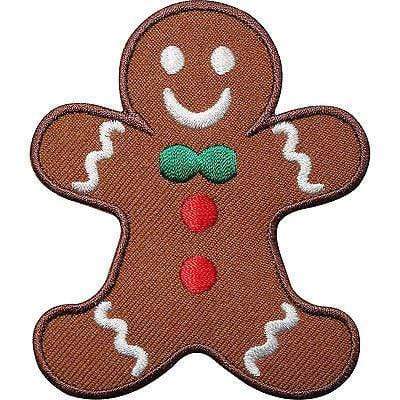 Gingerbread Man Embroidered Iron / Sew On Patch Clothes Bag Shirt Badge Transfer